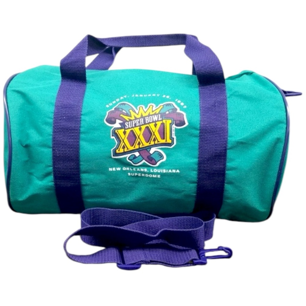 Vintage Super Bowl‎ XXXI 1997 Duffel Bag NFL Sprint New Orleans Gym Travel Promo